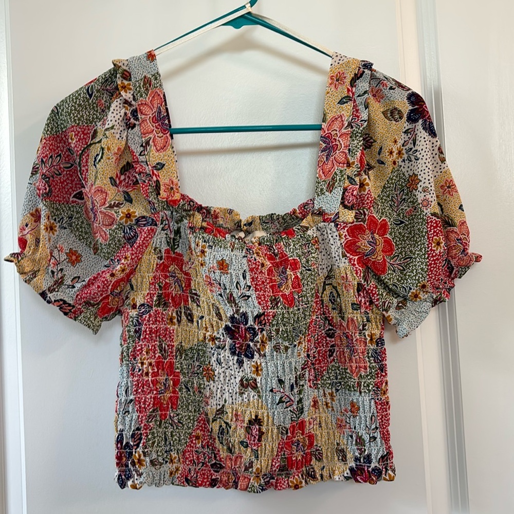 Multi colored crop top